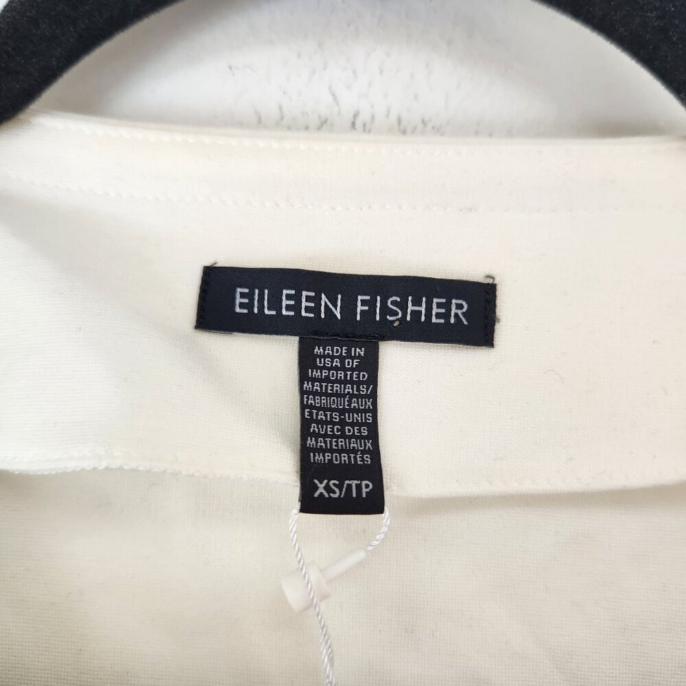 NWT Eileen Fisher White Blazer Jacket Flex Tencel Ponte Knit Comfort Stretch XS - Picture 5 of 8